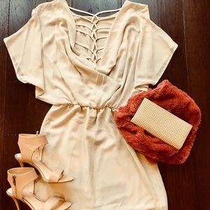 Strappy Back Chiffon Midi Dress